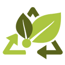 Icon für umweltfreundliche Reinigung, symbolisiert Nachhaltigkeit und grüne Praktiken